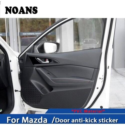 4pcs Carbon For Mazda 3 6 CX-5 CX-4 Atenza Axela Auto Car Door Anti Kick Pad Mat Stickers anti-kick Dust Proof Mat Accessories