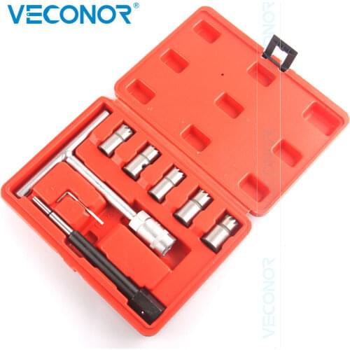 7PCS Diesel Injector Seat Cutter Set For Injector Seat Cleaning & Recutting Rail Diesel Engines Case Send Randomly