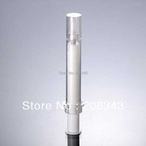 10ML airless as springe plastic lotion bottle or airless eyecream bottle with airless pump can used for Cosmetic Packaging