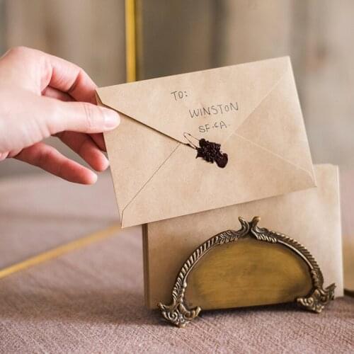 Pure Copper Tissue Holder Business Card Holder Folder Vintage Art Table Decorative Ornament