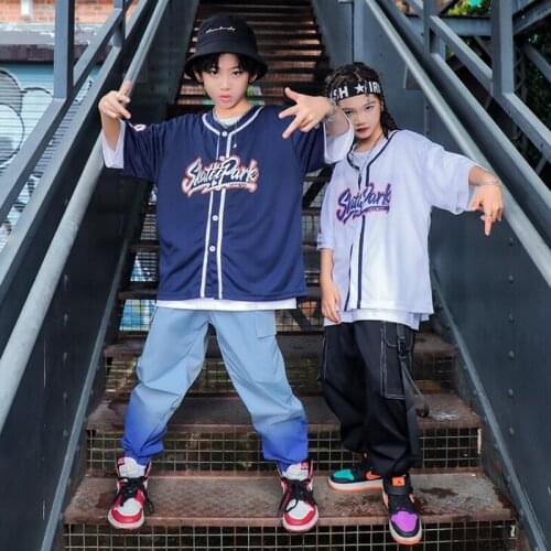 Kids Ballroom Hip Hop Clothing Cardigan Tshirt Tops Streetwear Tactical Cargo Pants Girl Boy Jazz Dance Costume Clothes