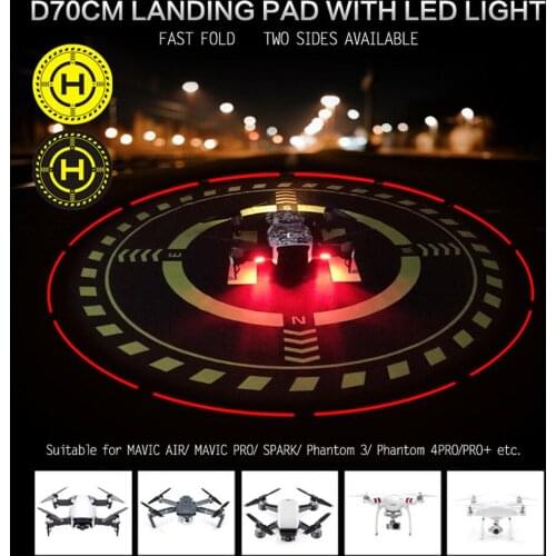 DJI Mavic Pro LED Foldable Landing Pad Helipad Landing Field 70cm with Lighting