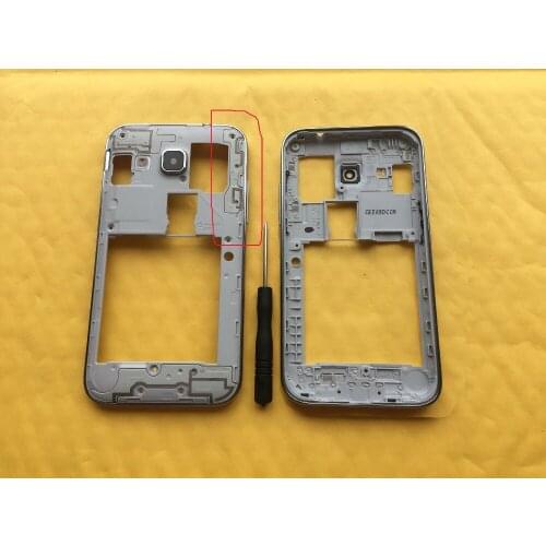 For Samsung Galaxy Prevail Core Prime G360 G360F G360P Silver Middle Frame Phone Housing Chassis Case