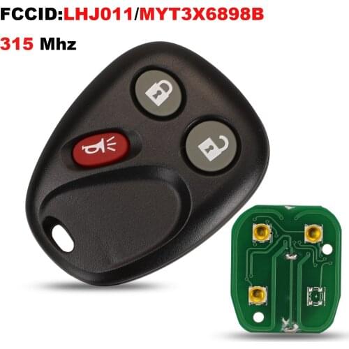Jingyuqin 315Mhz MYT3X6898B/LHJ011 3 Buttons Car Key For Chevrolet Trailblazer For Buick Rainier For GMC Envoy Car Key