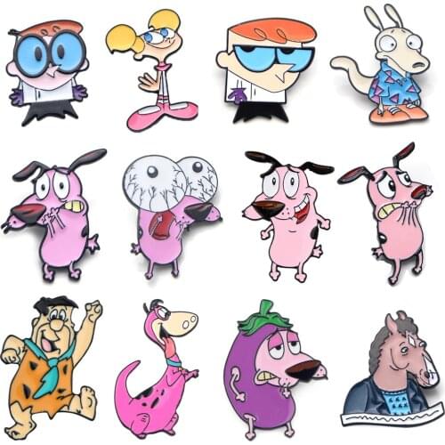 K3484 Cute Animal Cartoon Creative Funny Metal Enamel Pins And Brooches For Lapel Pin Backpack Bags Badges Friends Gifts