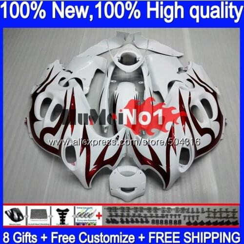 Body For SUZUKI KATANA GSXF 600 750 GSXF600 98 99 00 2001 2002 12MC.117 GSX600F GSXF750 1998 1999 2000 01 02 Red flames Fairing