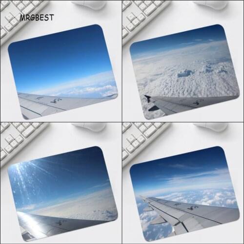 Blue Sky Aircraft Printed Mouse-pad Small Size Table Gaming Accessories S with Eco-friendly Material No Locking Edge Cheaper Pad