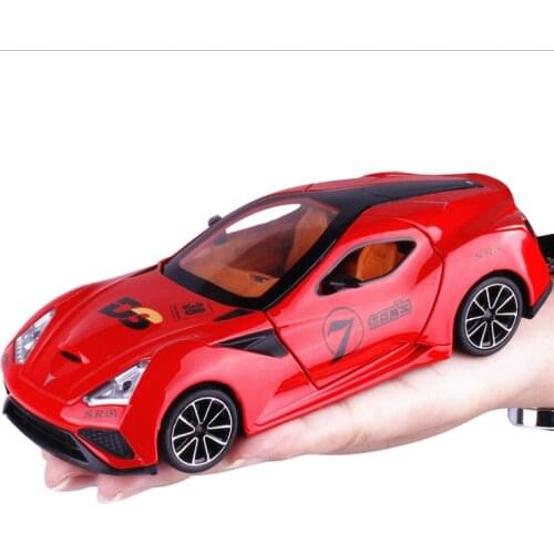 1: 32 sports car alloy acousto optic return car model toy childrens simulation toy Christmas New Year gift
