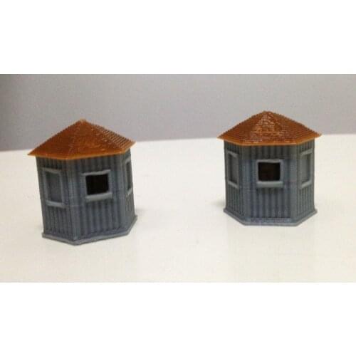 Outland Models Train Station Stand Alone Ticket Booth x2 HO OO Scale Railway