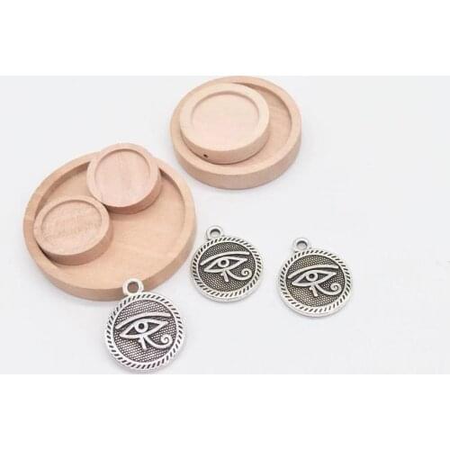 Fashion 18 PCS 18*15mm Metal Zinc Alloy eye Charms Fit Round glasses Pendant Charms Jewelry Making