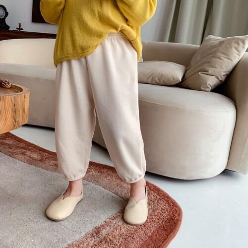 2021 Spring New Arrival Girls Casual Pants Kids Korean Design Trousers Girls Pants