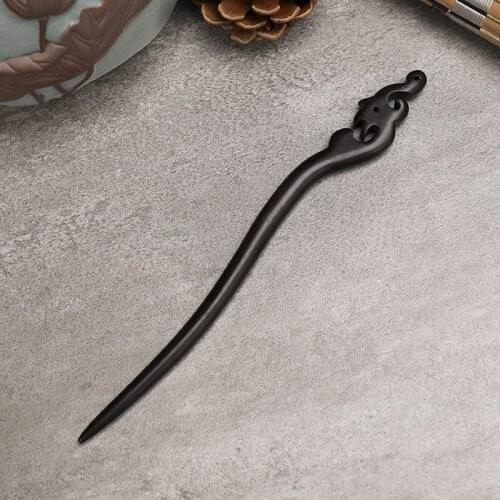 Factory direct sale Classical antique ebony Hanfu hairpin hairpin hairpin wooden hairpin