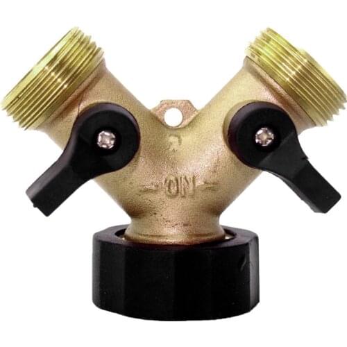 2 Ways Y Hose Splitter Outdoor Faucet Pipe Waterflow Switch Splitter Diverter Water Tap Connector Garden Irrigation Adapter