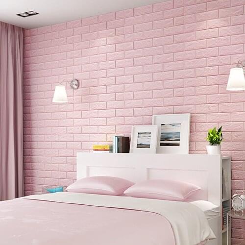 3D Self-Adhesive Waterproof Wallpaper 70*77Cm TV Background Brick Wall Stickers Living Room Bedroom Home Decoration Stickers