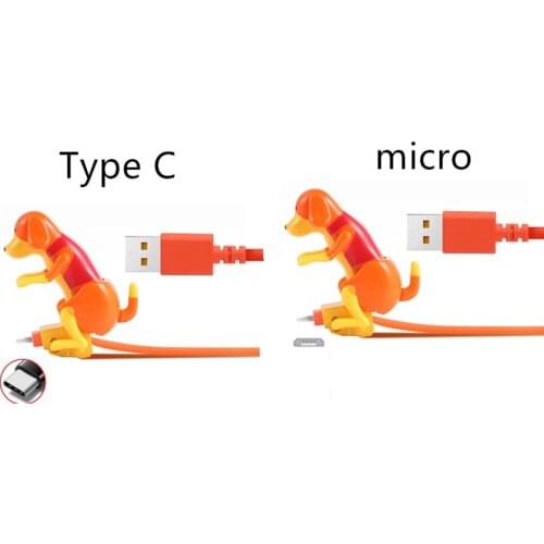 Micro USB Type C Phone Cable Humping Spot Dog Toy Smartphone Cable Data Charging Line Universal Phone Cables