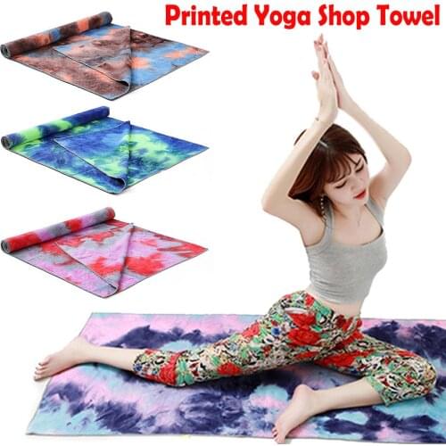 Thickened Widened Tie-Dye Soft Travel Sport Fitness Exercise Yoga Pilates Mat Cover Towel Blanket Non-slip Sports Towel