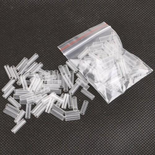 XUCHANG HARMONY Free Shipping 200 Pieces 2.5mmx11mm Black Brown OR Transparent Hair shrinkable tubes for I tip hair extensions
