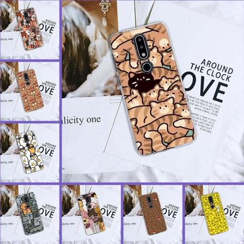 Back Cover For Nokia 7.1 6.1 5.1 3.1 2.1 Plus Cute Cat Kawaii Dog Funny Bear Cartoon Silicone Soft Phone Case For Nokia 3.2 4.2