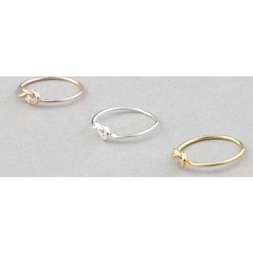 Dainty Wave Finger Rings For Women Zinc Alloy Engagement Ring Jewelry Chinese knot Beat Anillos Mujer Bijoux Bague Party Gifts