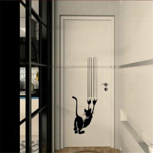 1PCS Cute Cat Paw Print Wall Sticker For Living Room Door Removable Waterproof Home Decoration On The Wall 40 * 42CM