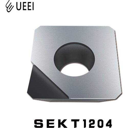 1PCS High quality SEKT1204 PCD Metal Blade Inserts Tungsten Carbide Four-Corner CNC Milling Machinery Cutting Tool for cast iron