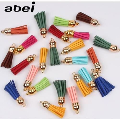 10pcs 35mm Vintage Velvet Leather Tassels DIY Pendant key Fringer Trims Jewelry Finding Earrings Accessories Sewing Crafts