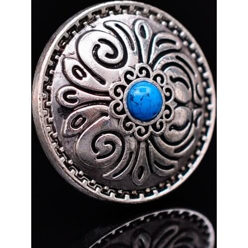 25*25mm 1" Antique Silver Flower Engraved Carved Horse saddles Leathercraft Belt Bag Wallet Turquoise Concho Button Lots 10pcs