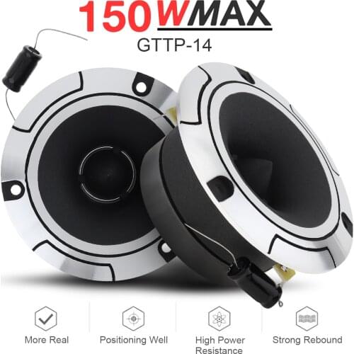 2pcs 4 Inch 100W Tweeter Speaker High Efficiency Audio Sound Full Range Loudspeaker with Capacitor for DIY Car Audio Systems