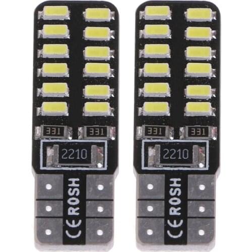 2Pcs T10 194 W5W SMD3014 24LED Canbus Error Free Car Wedge Width Side Light Bulb