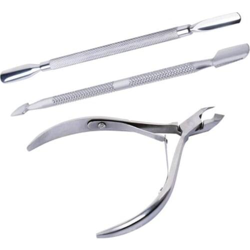 3pcs/set Stainless Steel Manicure Nail Scissors Clipper Nipper Dead Skin Remover Nail Art Cutter Scissor Cuticle Scissor