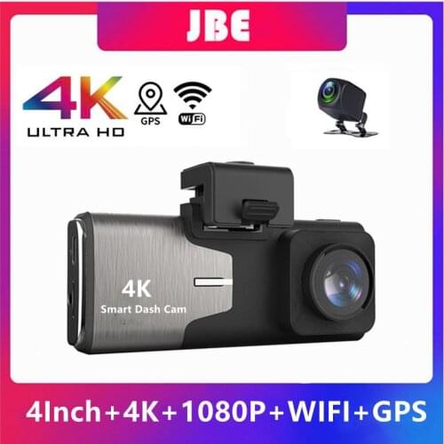 4 Inch Dash Cam 4K Car DVR Mini Driving Recorder 3840*2160P WDR Night Vision 24h Parking Monitor Cam Car Support WIFI GPS