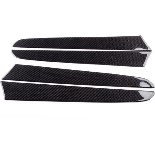 4Pcs Car Interior Door Panel Strip Trim Cover Sticker Carbon Fiber Black Fit for Audi Q5 SQ5 2014 2015 2016 2017