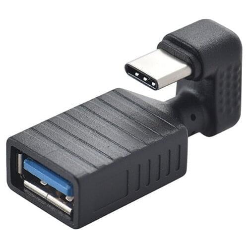 5PCS OTG Up Down 180 Degree Angled USB 3.0Female to type c Male Adapter Extension Connector Work for LTE adapter to power bank