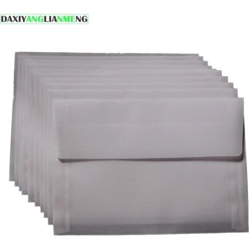50pcs/lot 20x13cm Retro 22x14cm Translucent Envelope Diy Parchment Paper Envelopes For Wedding Party Invitation Card