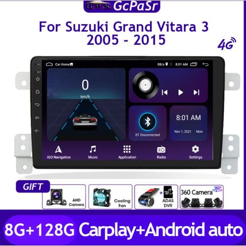 Car Radio Video Player For Suzuki Grand Vitara 3 2005 2006 2007 2008 2009 2010 - 2015 Android 10 Navigation gps dvd accessories