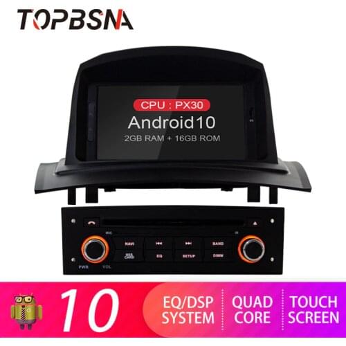 TOPBSNA Android 10 Car Radio Player For Renault Megane 2 Fluence 2002-2008 WIFI Multimedia GPS Stereo 2 Din Car Radio Video Auto