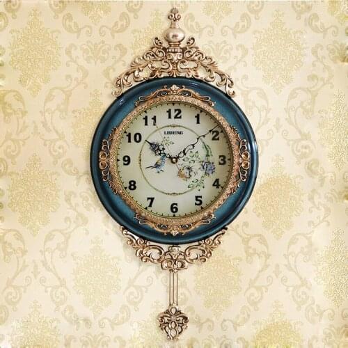 Silent Plastic Wall Clock European Style Pendulum Hanging Quartz Creative Wall Clock Digital Reloj Mural Home Accessories DG50WC