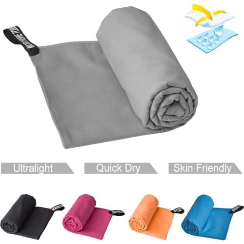 Quick Dry Towel Pocket Portable Facetowel Soft Bath Face Towel Fast Drying Swimming Gym Sports Towels Sweat-absorbent Blue Grey