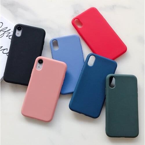 Color Candy Phone Case for iPhone 11 12 Pro Max Mini Soft Tpu Protective Case for iPhone 7 8 Plus X XR XS Max 6 6s Plus Capa