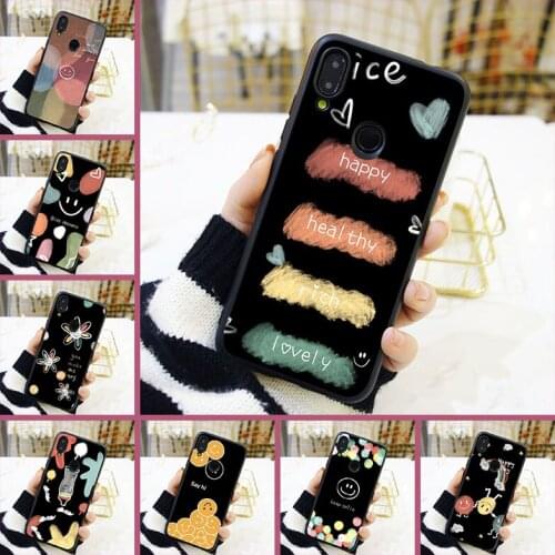 Soft Silicone Phone Case For Xiaomi Redmi K20 PRO GO 7 7A Y2 Y3 Smile Face Happy Cute Back Cover For Xiaomi Redmi Note 7S 7 PRO