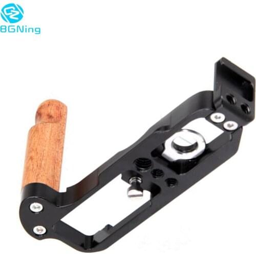 BGNing Camera Wooden Hand Grip Quick Release L Plate Vertical Bracket for Fujifilm Fuji LB-XA7 X-A7 Camera Accessories
