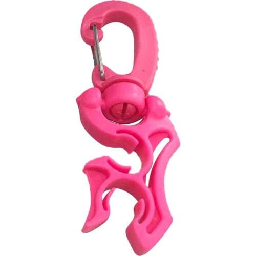 Scuba Diving Diver Snorkeling Double 2 BCD Hose Holder Regulator Octopus Retainer with Folding Swivel Snap Clip
