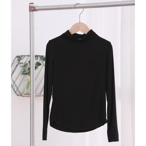 Modal Cotton Girls Shirt New 2021 Spring Kids Clothes Mommy and Me Clothes Baby Basic Shirt Turtleneck 6 Colors,#5674