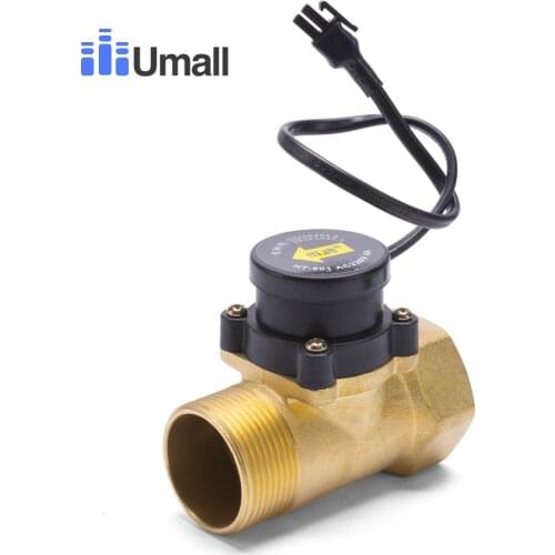 HT801 1.2 Inch Full Copper Water Flow Sensor Switch Magnetic Electronic Genuine Boosting Circulation Pump Pressure Control Valve