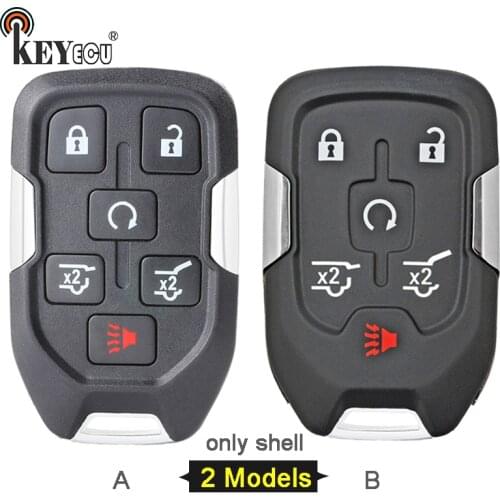 KEYECU for Chevrolet Suburban Tahoe, for GMC Yukon XL Replacement 5+1 6 Button Smart Remote Key Shell Case Fob FCC ID: HYQ1AA