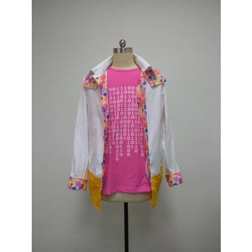 Kamen Rider Exaid Emu Hojo Cosplay Costume White Casual Wearing Overcoat