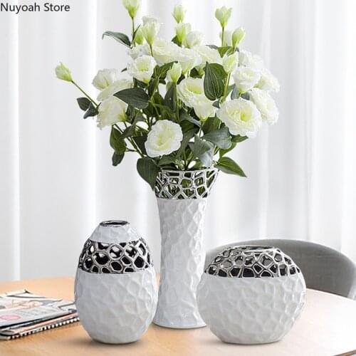 Creative Modern Ceramic Vase Decoration Living Room Flower Arrangement Dried Flower Countertop Vase Home Decoration Furnishings