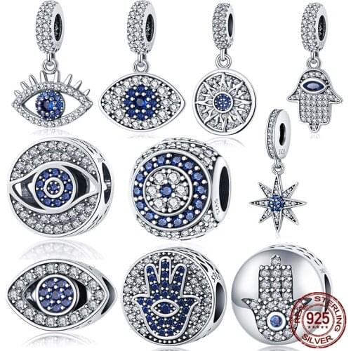 2021 Hot Sale 100% S925 Real Sterling Silver Demon Eye Series Charms Fit Original Pandora Bracelet For Women Jewelry Gift
