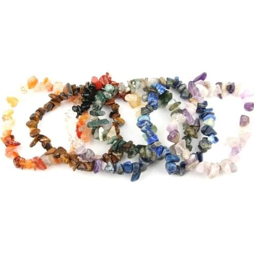 Hot Sale Natural Stone Bracelet 19cm Semi-precious Stones Lapis Lazuli Amethysts Bracelet Charm Accessories Birthday Women Gift