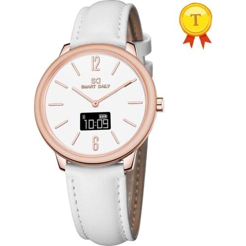 Best selling leather Smart Quartz Watch wristwatch deep Waterproof Bluetooth Smartwatch Pedometer wristband sms call reminder